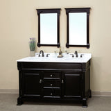 Bellaterra Home 60" Espresso Wood Double Sink Vanity Set - 205060-D-ES - Bath Vanity Plus