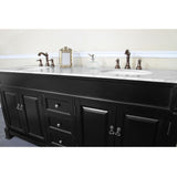 Bellaterra Home 72" Espresso Wood Double Sink Vanity Set - 205072-D-ES - Bath Vanity Plus