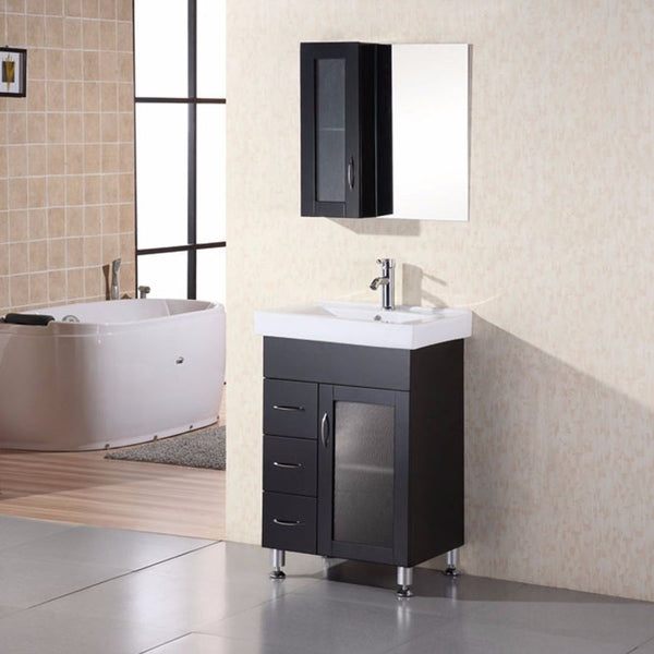 Design Element 24" Milan Single Sink Vanity Set - DEC022 - Bath Vanity Plus