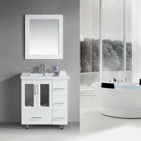 Design Element 32" Stanton Single Sink Vanity Set with Mirror - B30-DS - Bath Vanity Plus