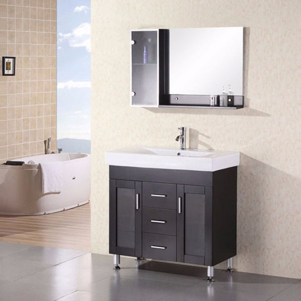Design Element 36" Milan Single Sink Vanity Set - DEC021 - Bath Vanity Plus