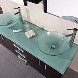 Design Element 60" Portland Double Wall Mount Vanity Set with Mirror - DEC005 - Bath Vanity Plus