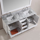 Design Element 72" London Hyde Double Sink Vanity Set in White or Espresso - DEC082B - Bath Vanity Plus