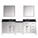Virtu USA Caroline Parkway 93" Double Bathroom Vanity w/ Sink, Mirror