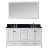 Virtu USA Caroline Avenue 60" Double Bathroom Vanity w/ Sink, Mirror