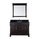 Virtu USA Huntshire 48" Single Bathroom Vanity w/ Granite Top, Sink, Mirror