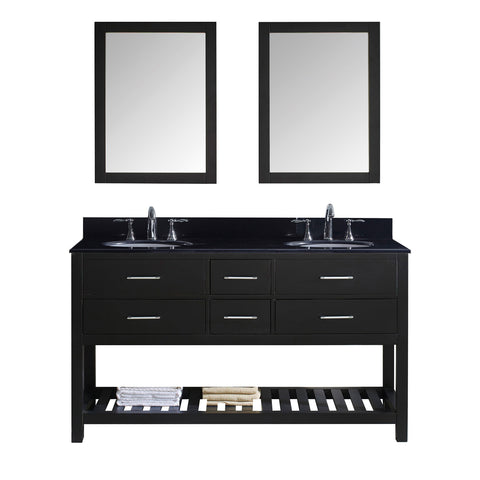 Virtu USA Caroline Estate 60" Double Bathroom Vanity w/ Sink, Mirror