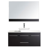 Virtu USA Marsala 48" Single Bathroom Vanity w/ Stone Top, Sink, Faucet, Mirror