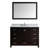 Virtu USA Caroline Avenue 48" Single Bathroom Vanity w/ Sink, Faucet, Mirror