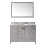 Virtu USA Caroline Avenue 48" Single Bathroom Vanity w/ Sink, Faucet, Mirror