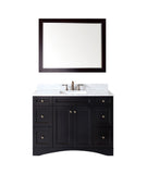 Virtu USA Elise 48" Single Bathroom Vanity w/ Marble Top, Square Sink w/ Mirror