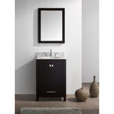 Eviva Aberdeen 24" Transitional Espresso Bathroom Vanity Set - EVVN412-24ES - Bath Vanity Plus