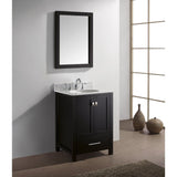 Eviva Aberdeen 24" Transitional Espresso Bathroom Vanity Set - EVVN412-24ES - Bath Vanity Plus