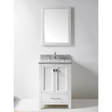 Eviva Aberdeen 24" Transitional White Bathroom Vanity Set - EVVN412-24WH - Bath Vanity Plus