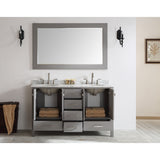 Eviva Aberdeen 60" Transitional Gray Double Sink Vanity Set - EVVN412-60GR - Bath Vanity Plus