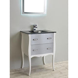 Eviva Aranjuez® 24" White & Silver Modern Bathroom Vanity Set - EVVN532-24WHSV - Bath Vanity Plus