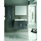 Eviva Cali 31" Gray Wall-Mount Bathroom Vanity Set - EVVN32-31GR-Round - Bath Vanity Plus