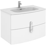 Eviva Cali 31" White Wall-Mount Bathroom Vanity Set - EVVN32-31WH-Round - Bath Vanity Plus