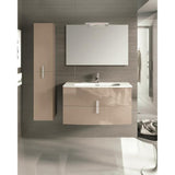 Eviva Cali 39" Light Brown Wall-Mount Bathroom Vanity Set - EVVN32-39TP-Round - Bath Vanity Plus