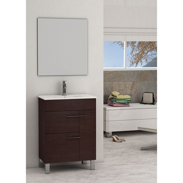 Eviva Cup® 24" Wenge Modern Bathroom Vanity Set - EVVN521-24WG - Bath Vanity Plus