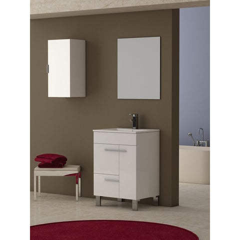 Eviva Cup® 24" White Modern Bathroom Vanity Set - EVVN521-24WH - Bath Vanity Plus