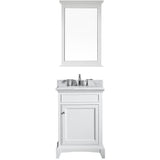 Eviva Elite Stamford® 24" White Solid Wood Bathroom Vanity Set - EVVN709-24WH - Bath Vanity Plus
