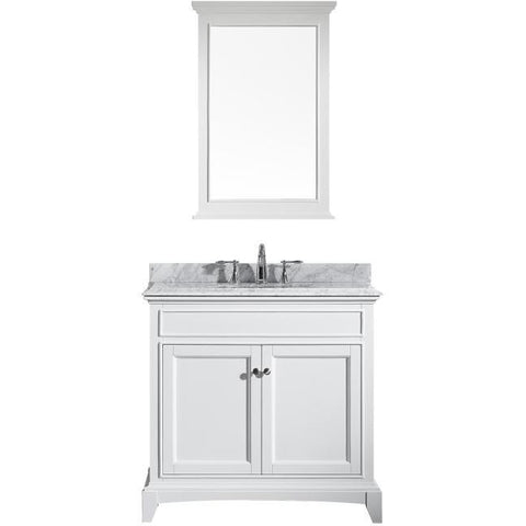 Eviva Elite Stamford® 36" White Solid Wood Bathroom Vanity Set - EVVN709-36WH - Bath Vanity Plus