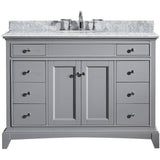 Eviva Elite Stamford® 48" Gray Solid Wood Single Bathroom Vanity Set - EVVN709-48GR - Bath Vanity Plus