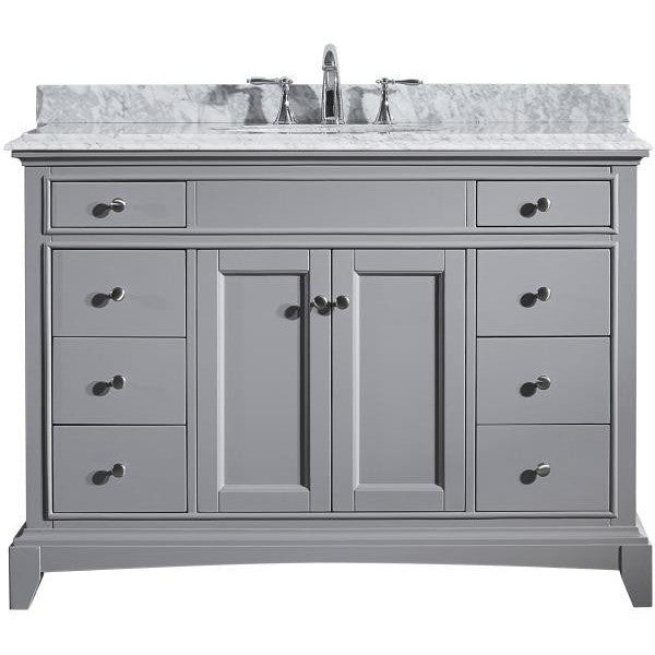 Eviva Elite Stamford® 48" Gray Solid Wood Single Bathroom Vanity Set - EVVN709-48GR - Bath Vanity Plus