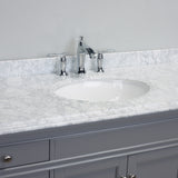 Eviva Elite Stamford® 60" Gray Solid Wood Single Bathroom Vanity Set - EVVN709-60GR-SS - Bath Vanity Plus