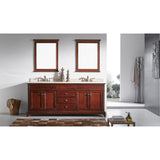 Eviva Elite Stamford® 72" Brown Solid Wood Double Bathroom Vanity Set - EVVN709-72TK - Bath Vanity Plus