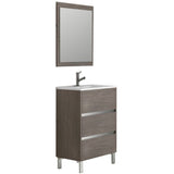 Eviva Escorpio® 32" Medium Oak Modern Bathroom Vanity Set - EVVN534-32MOK - Bath Vanity Plus