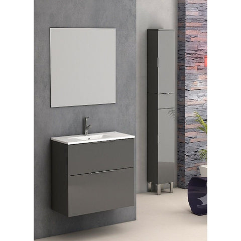 Eviva Galsaky 24" Gray Wall-Mount Modern Bathroom Vanity Set - EVVN523-24GR - Bath Vanity Plus