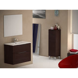 Eviva Galsaky 28" Wenge Wall-Mount Modern Bathroom Vanity Set - EVVN523-28WG - Bath Vanity Plus