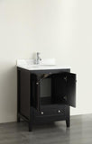 Eviva Lime® 24" Espresso Single Sink Bathroom Vanity Set - EVVN07-24BL-MRB.TOP - Bath Vanity Plus