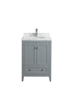 Eviva Lime® 24" Gray Single Sink Bathroom Vanity Set - EVVN07-24GR-MRB.TOP - Bath Vanity Plus