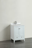 Eviva Lime® 24" White Single Sink Bathroom Vanity Set - EVVN07-24WH-MRB - Bath Vanity Plus