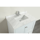 Eviva Lime® 36" White Single Sink Bathroom Vanity Set - EVVN07-36WH-MRB - Bath Vanity Plus