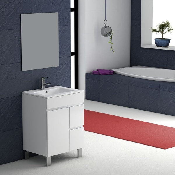 Eviva Link® 24" White Modern Bathroom Vanity Set - EVVN524-24WH - Bath Vanity Plus