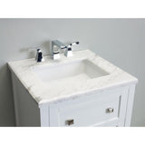 Eviva Natalie F.® 24" White Single Sink Bathroom Vanity Set - EVVN713-24WH - Bath Vanity Plus