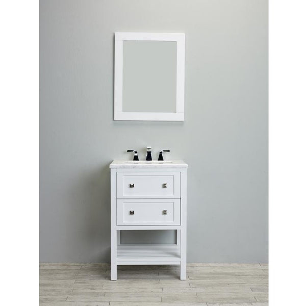 Eviva Natalie F.® 24" White Single Sink Bathroom Vanity Set - EVVN713-24WH - Bath Vanity Plus