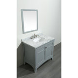 Eviva New York 36" Gray Single Sink Bathroom Vanity Set - EVVN514-36GR - Bath Vanity Plus