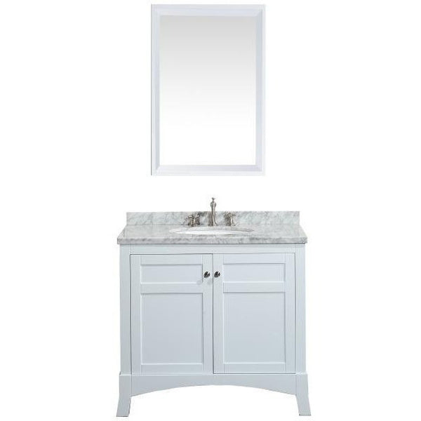 Eviva New York 36" White Single Sink Bathroom Vanity Set - EVVN514-36WH - Bath Vanity Plus