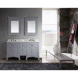 Eviva New York 60" Gray Double Sink Bathroom Vanity Set - EVVN514-60GR - Bath Vanity Plus