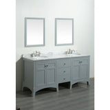 Eviva New York 72" Gray Double Sink Bathroom Vanity Set - EVVN514-72GR - Bath Vanity Plus