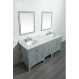 Eviva New York 72" Gray Double Sink Bathroom Vanity Set - EVVN514-72GR - Bath Vanity Plus