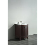 Eviva Odessa Zinx+® 24" Dark Teak Single Sink Bathroom Vanity Set - EVVN04-24TK - Bath Vanity Plus