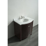 Eviva Odessa Zinx+® 30" Dark Teak Single Sink Bathroom Vanity Set - EVVN04-30TK - Bath Vanity Plus