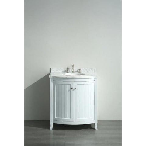 Eviva Odessa Zinx+® 30" White Single Sink Bathroom Vanity Set - EVVN04-30WH - Bath Vanity Plus
