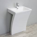Eviva Seven 24" White Console/Pedestal Bathroom Vanity - EVSK7-24WH - Bath Vanity Plus